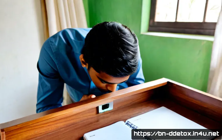 Home 17 디지털디톡스와 온라인 학습 해독 - Photorealistic lifestyle scene in a bright Bangladeshi home study corner, a young adult placing a sm...